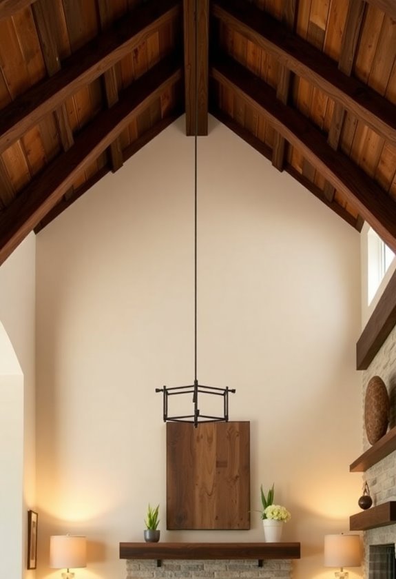 add decorative wood beams