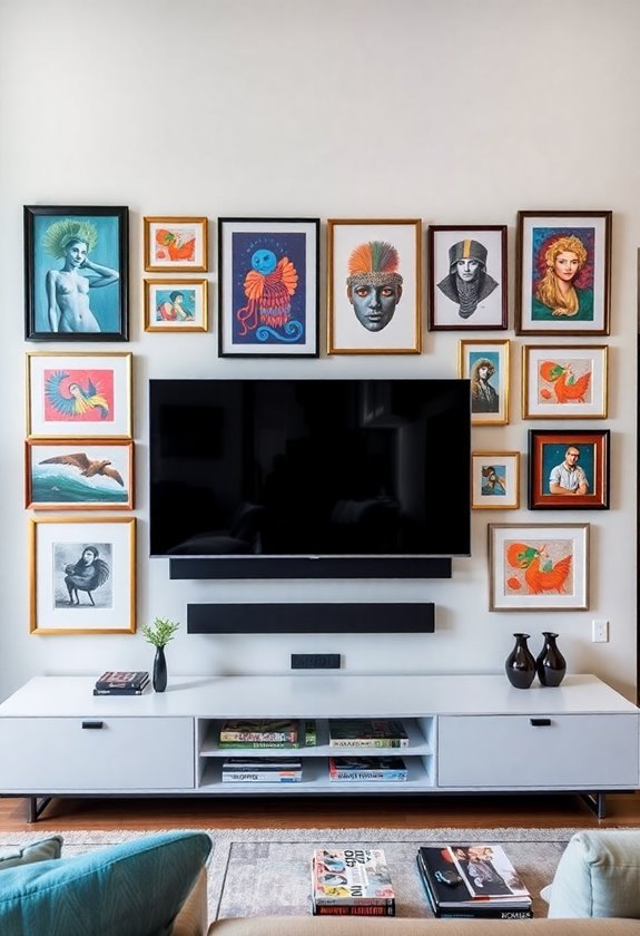 artistic framed wall display