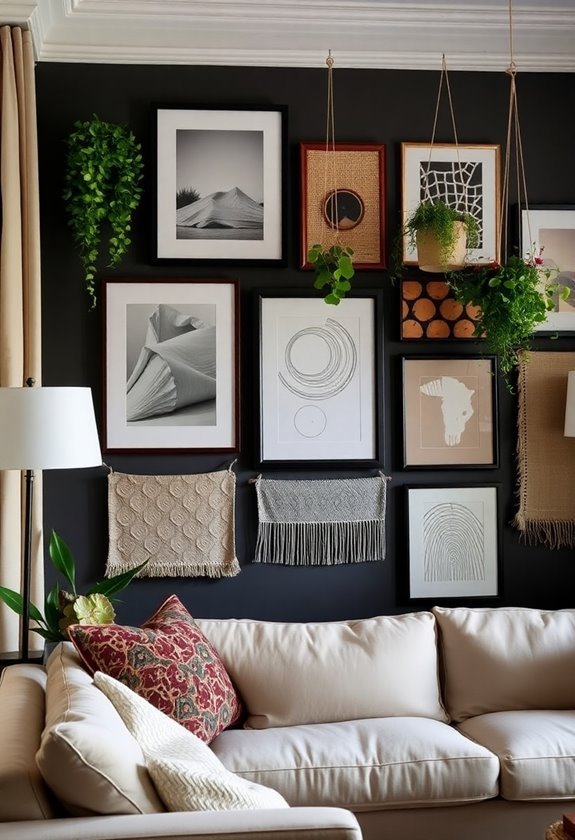 artistic wall decoration showcase
