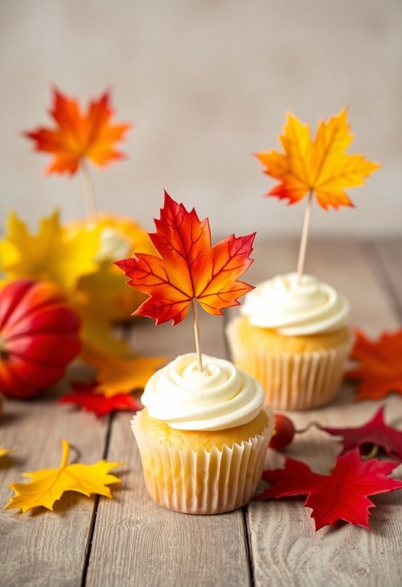 autumn themed cupcake decorations