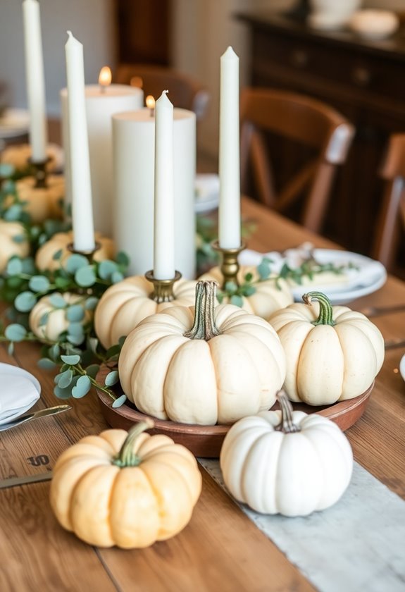 autumnal decoration with pumpkins