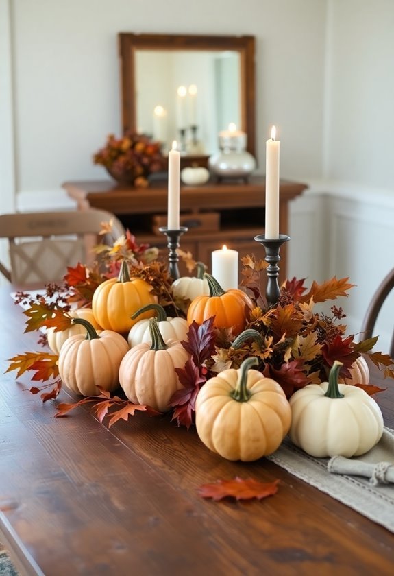 autumnal decorative table arrangements