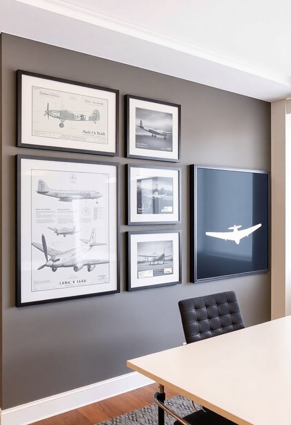 aviation inspired decorative artwork