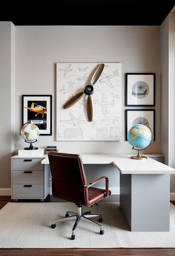 aviation themed office decor ideas