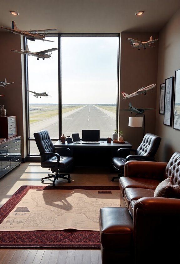 aviation themed workspace inspiration ideas