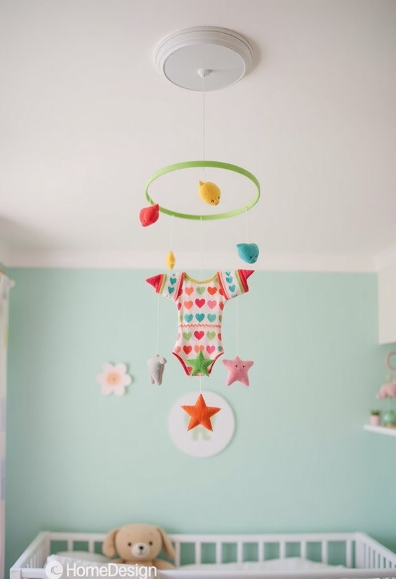 baby onesie mobile decoration