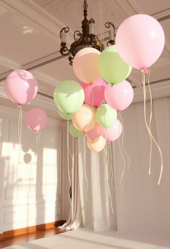 balloon decorations in air