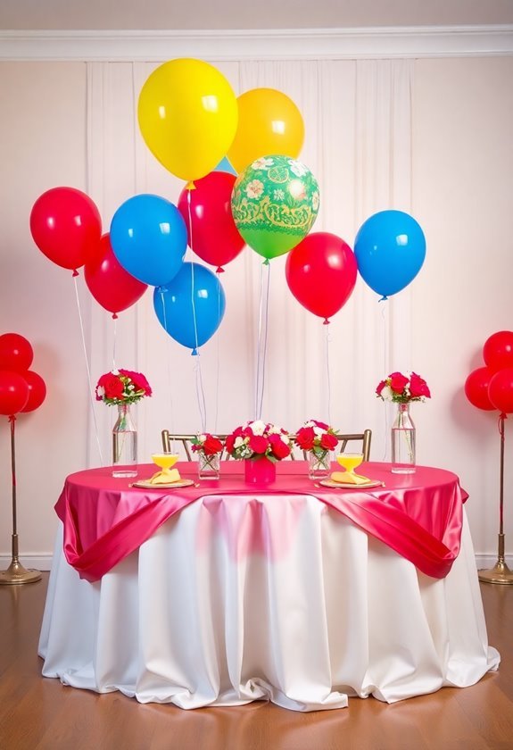 balloon themed table decorations idea