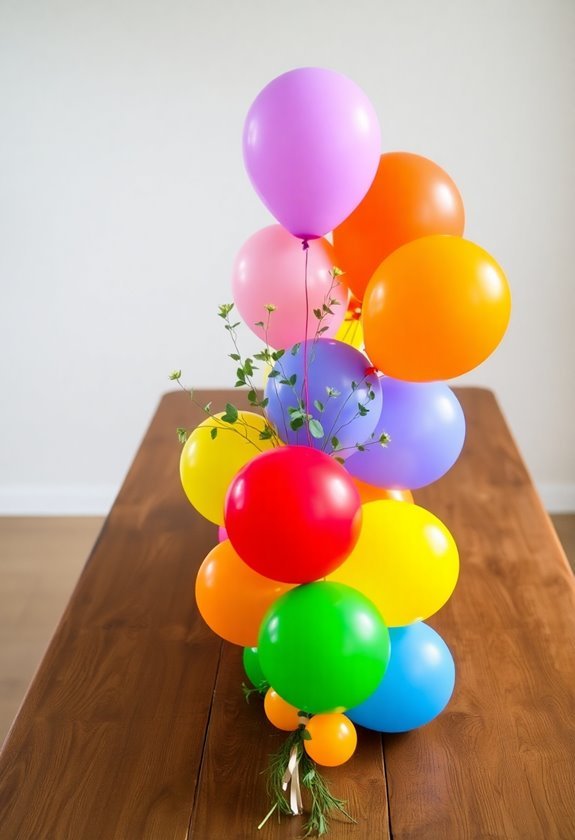 balloon themed table decorations idea