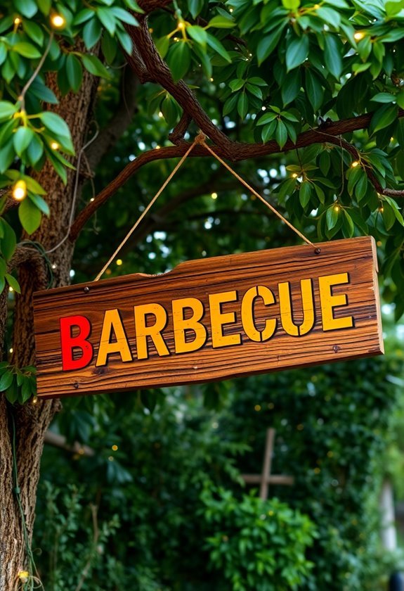 barbecue themed event signs