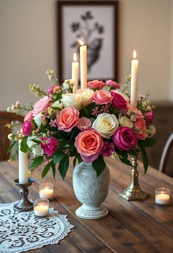 blooms and decorative arrangements