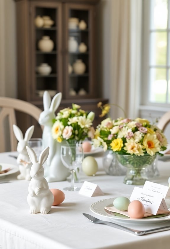 bunny inspired dining decorations