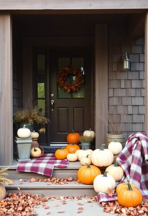 charming autumn pumpkin arrangements