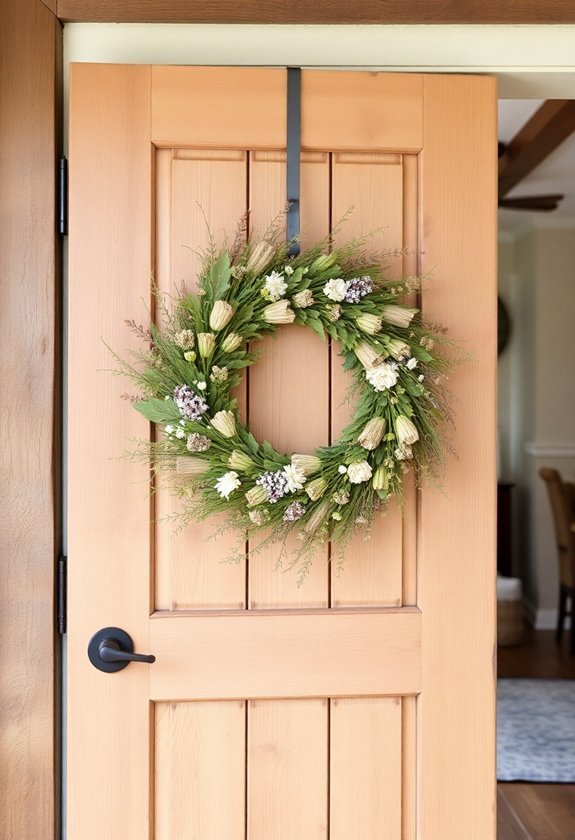 charming country inspired wreath decor