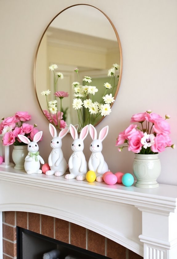 charming decorative bunny statues