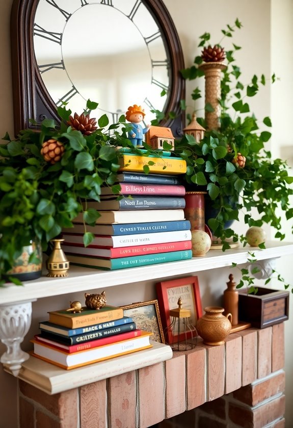 charming piles of books