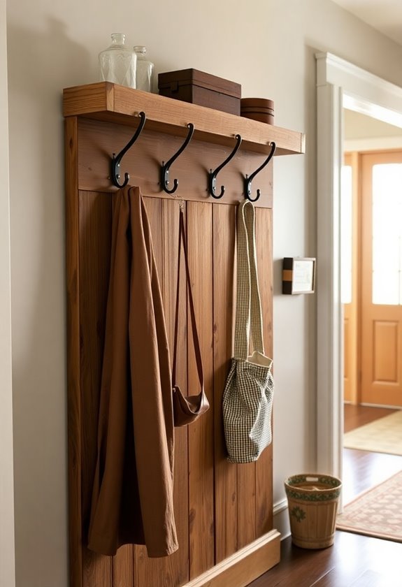 charming wooden coat holders