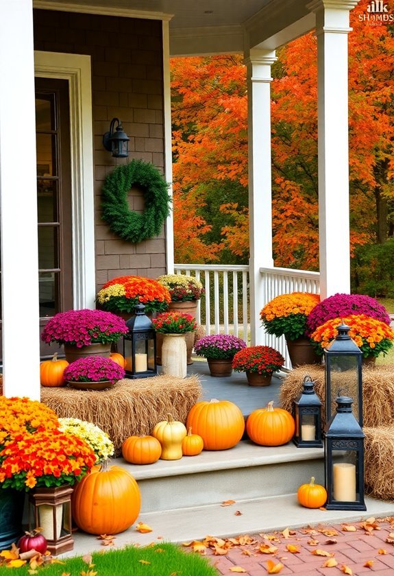 cheerful holiday entrance display