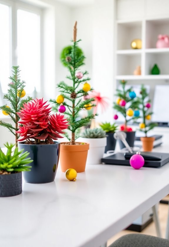 cheerful holiday plant displays