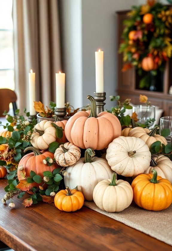 chic fall pumpkin displays