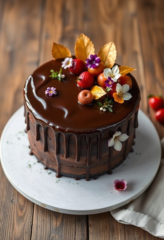 chocolate ganache decoration technique