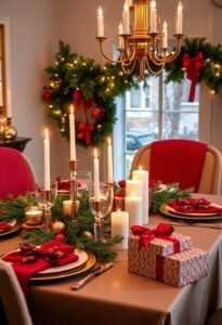 christmas day table decor