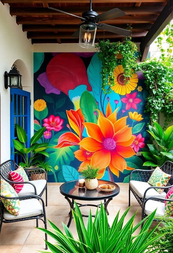 colorful and expressive mural