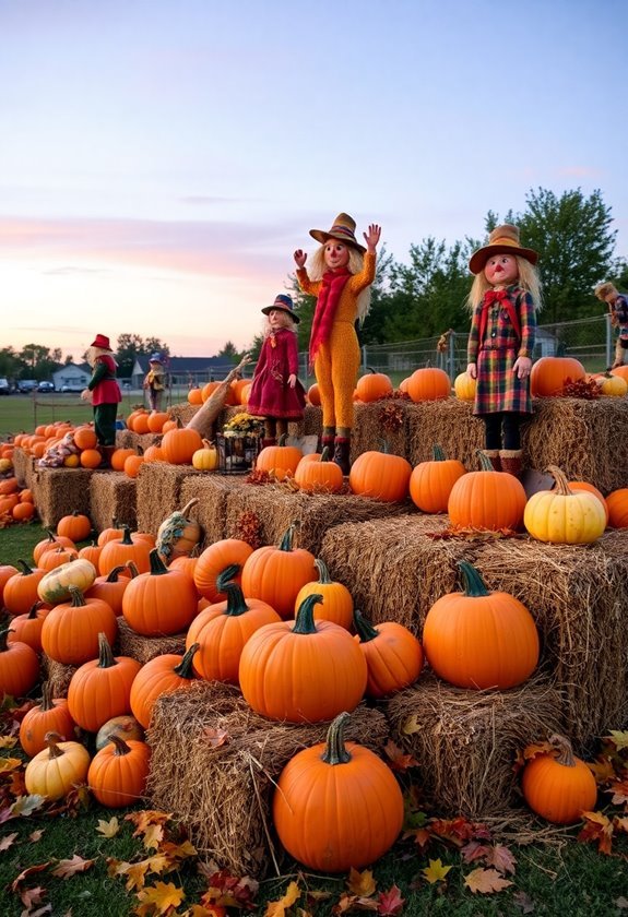 colorful autumn pumpkin display