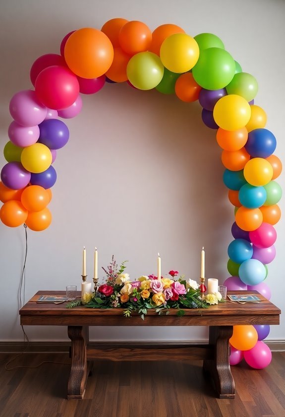 colorful balloon art displays