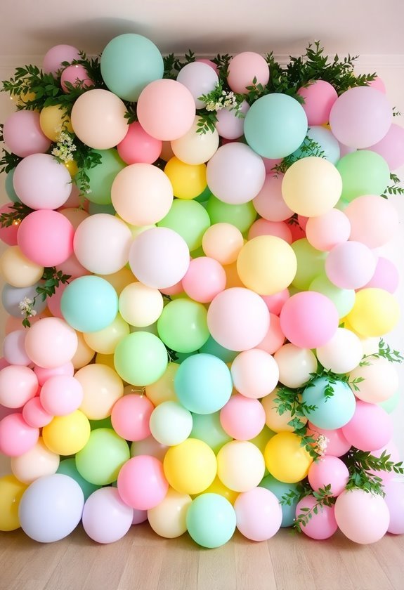 colorful balloon photo backdrop