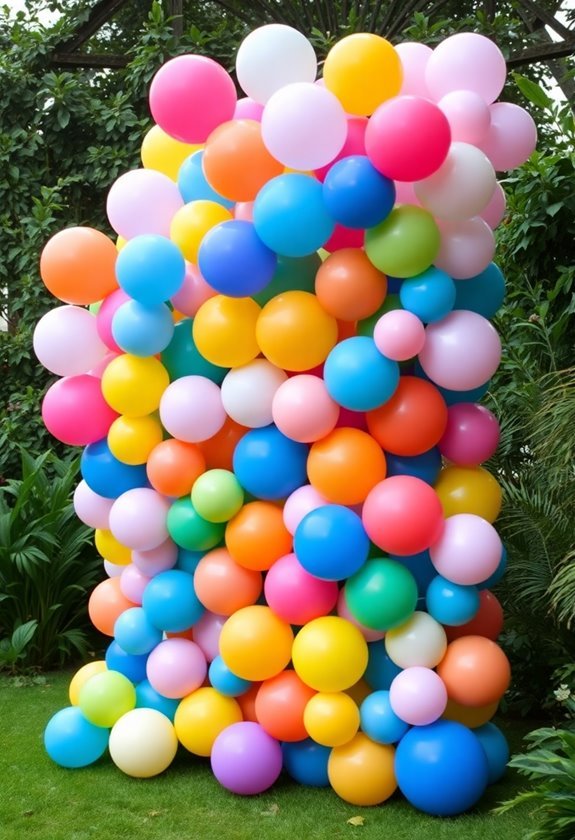 colorful balloon photo displays