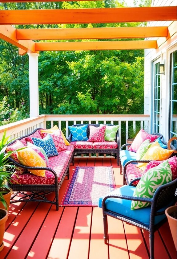 colorful cushions brighten spaces