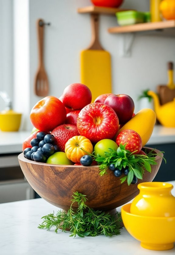 colorful edible fruit displays