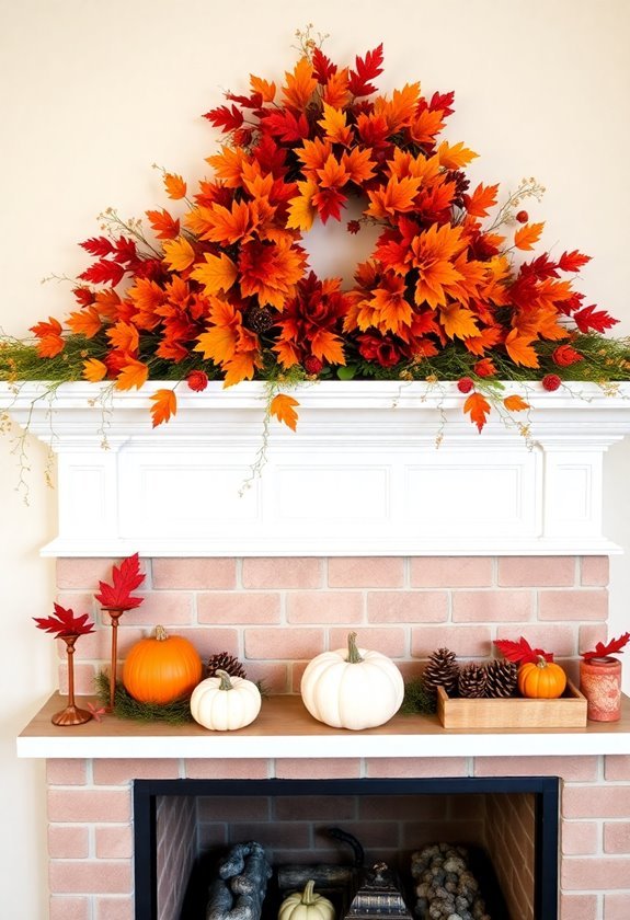 colorful fall foliage display