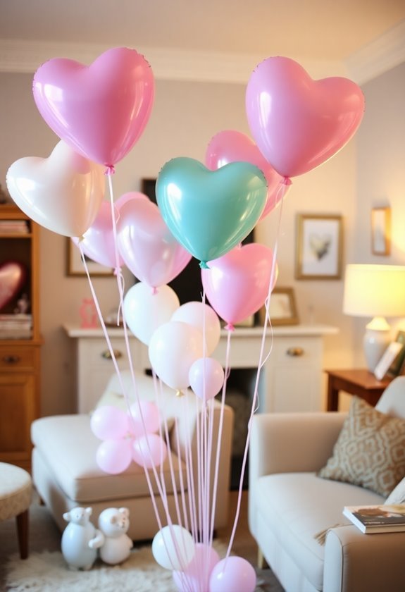 colorful festive balloon arrangements