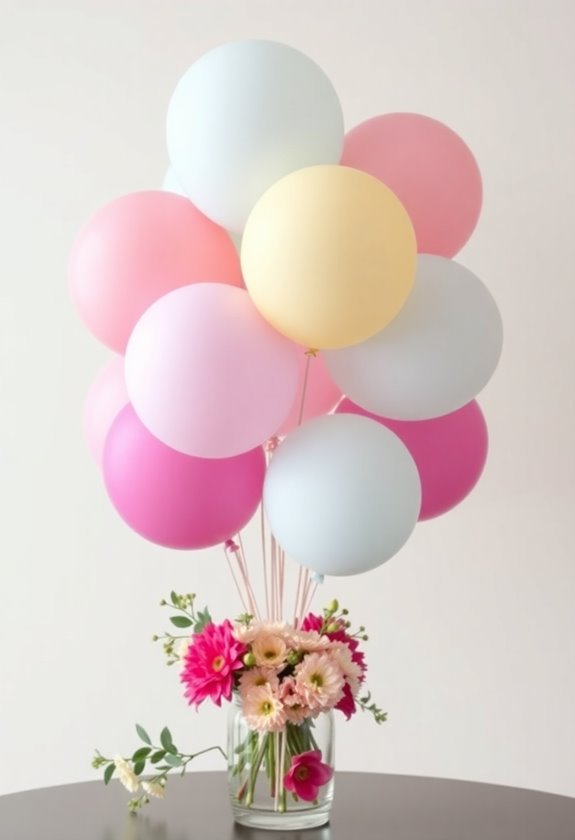 colorful festive balloon arrangements