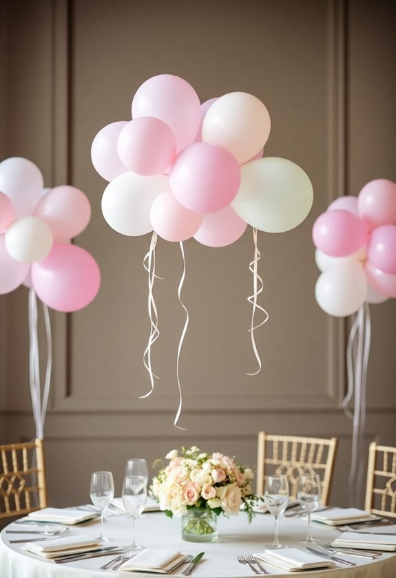 colorful helium balloon displays