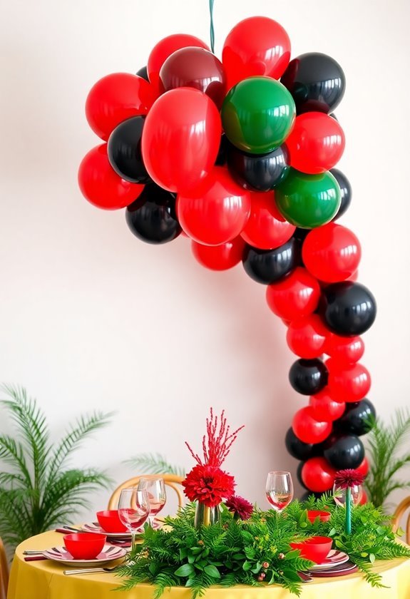 colorful holiday balloon displays