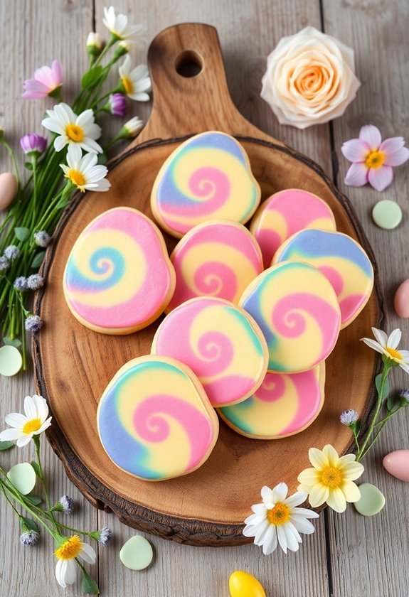 colorful icing swirl patterns