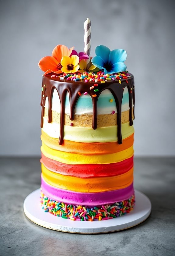 colorful layered dessert creation