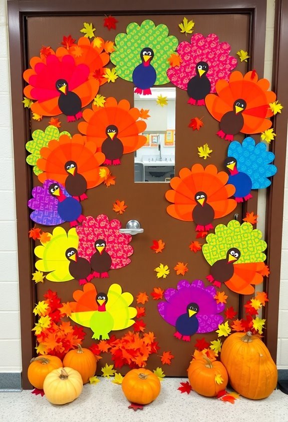 colorful turkeys display creativity