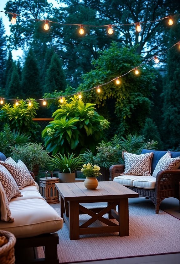 comfortable al fresco lounges