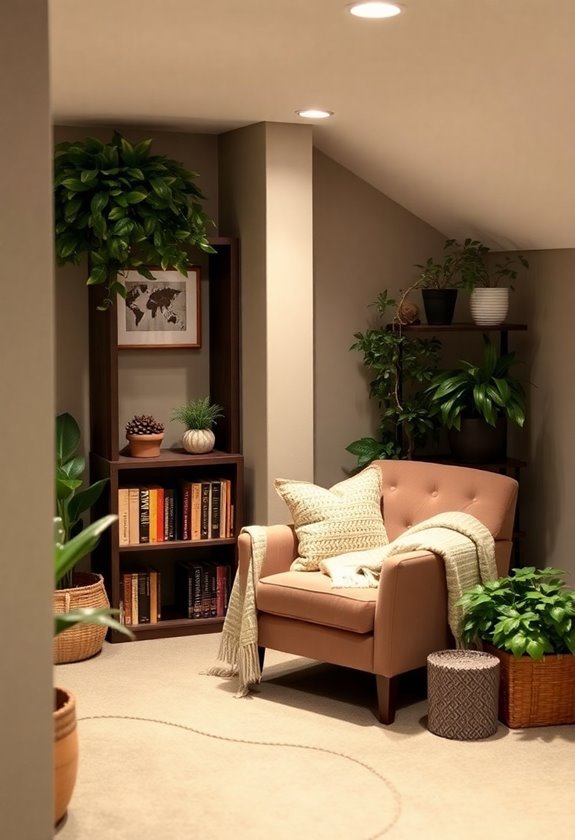 comfortable book corner retreat