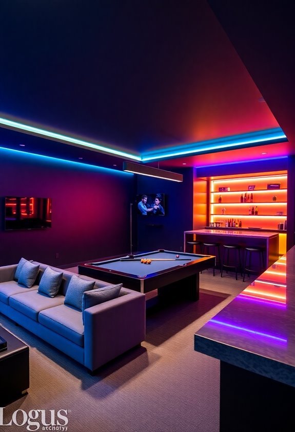 contemporary gaming entertainment space