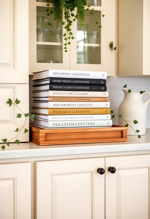 cookbooks and recipe boxes