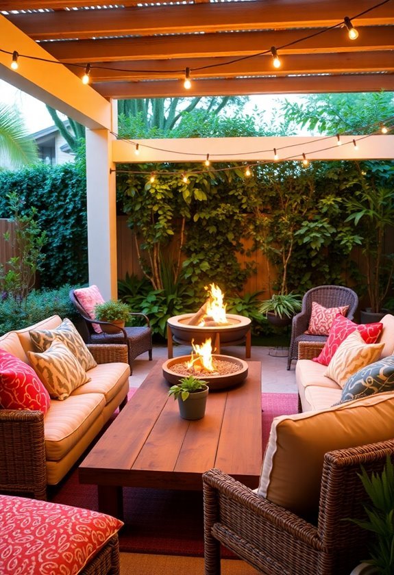 cozy alfresco relaxation space