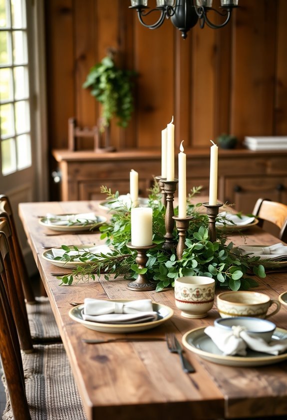 cozy farmhouse table decor