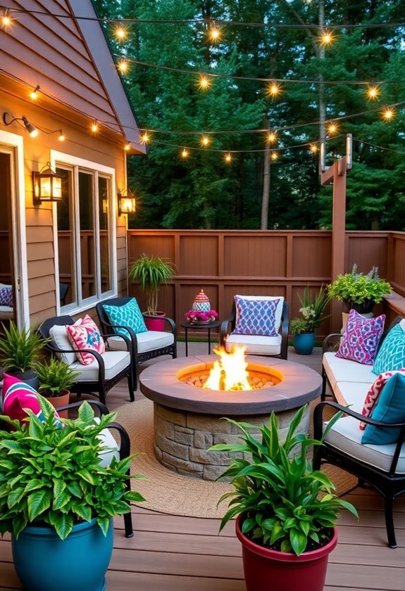 cozy outdoor fire pit