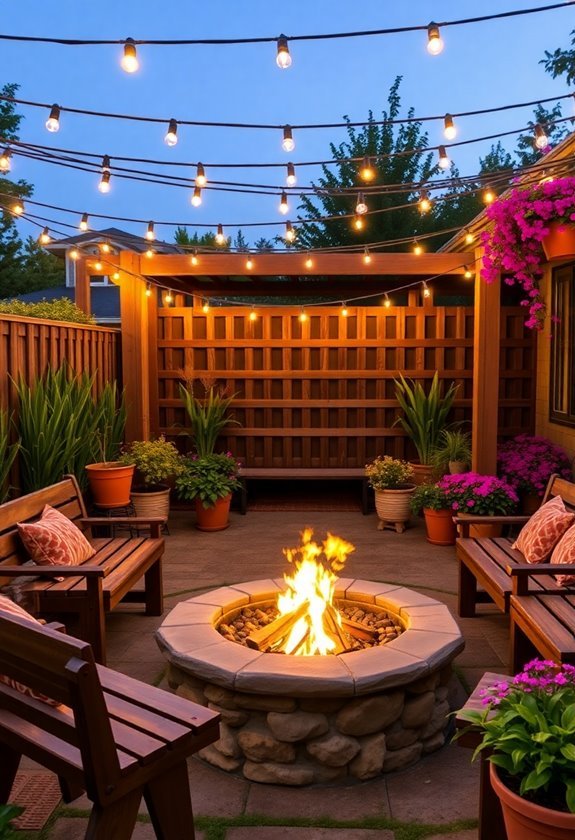 cozy outdoor gathering space