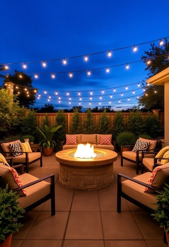 cozy outdoor gathering space